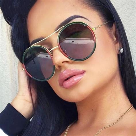 designer round sunglasses|oversized round sunglasses for women.